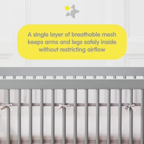 Halo Breathable Mesh Liner for Full-Size Cribs, Classic 3mm Mesh - Image 4