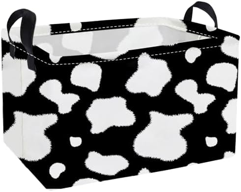 Essme Rectangular Cow Basket, Kids Storage Bins Organizer by ESSME