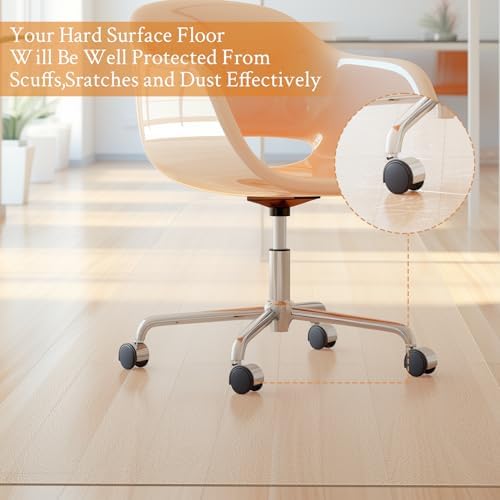 KMAT Office Chair Mat, Easy Glide Hard Wood Tile Floor Mats - Image 3