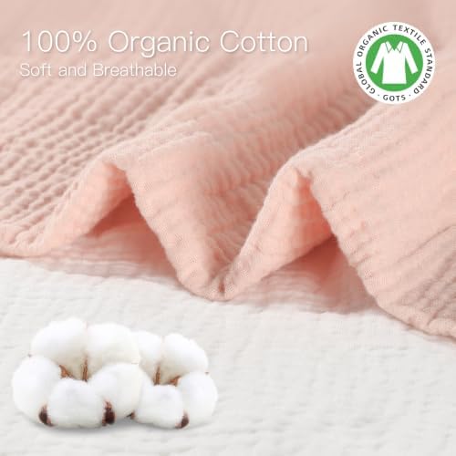 Organic Baby Bassinet Sheets 2 Pack 33”x17” 100% Muslin Cotton - Image 4