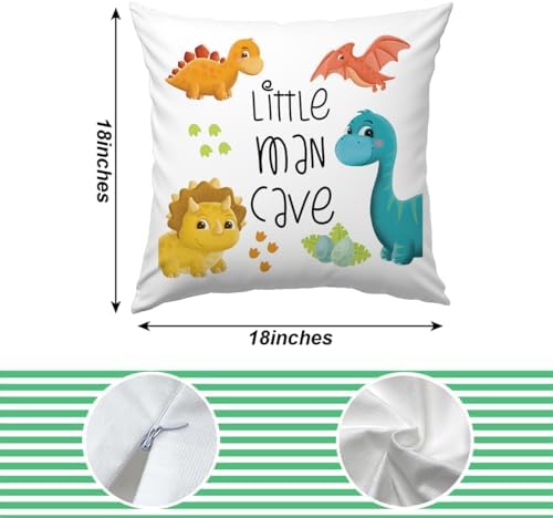 Dinosaur Throw Pillow Covers, Dinosaur Lover Gift, Little man cave in Dinosaur - Image 2