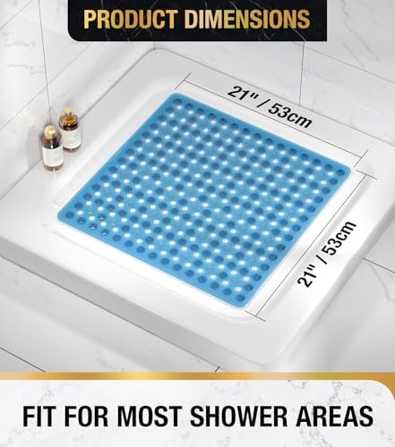 HITSLAM Shower Mat Anti Slip, Square Bath Mat - Image 2