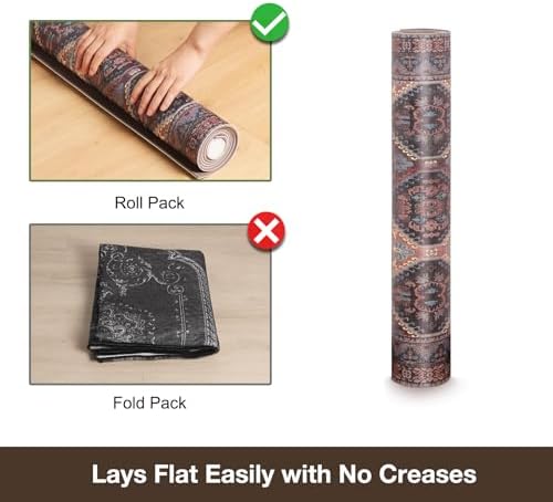 Floor Mat for Home 4×6ft, Easy Clean Plastic Rug-Like Pattern Area Mat for - Image 6