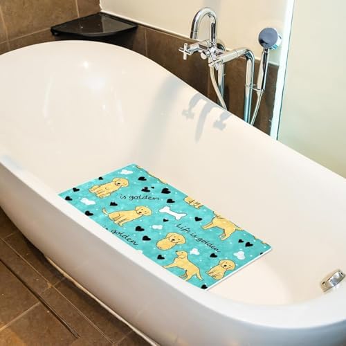 Non Slip Bathtub and Shower Mat 26.8x15.1 inch, Bath Mat - Image 5