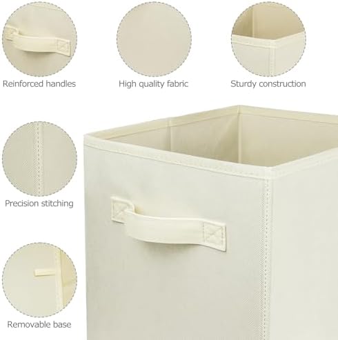 3 Pcs Storage Cubes, 10.5 Inch Collapsible Storage Bins, Fabric Foldable Bins - Image 4