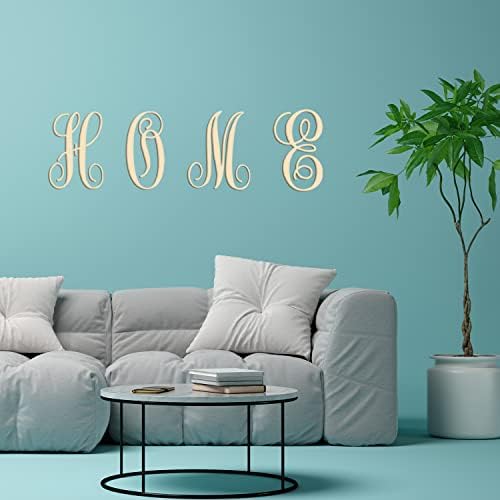 Cursive Wooden Letters A for Wall Decor Large Wood Monogram Letters 14 Inch - Image 3
