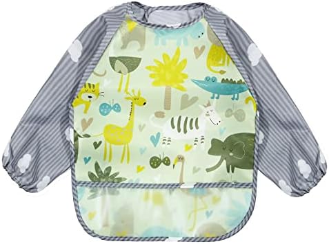 PandaEar (3 Pack Long Sleeve Bibs| Waterproof Full Sleeve Bib - Image 4