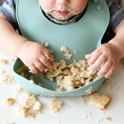 Ginbear Suction Baby Bowl Silicone Bib Spoon Set 6 M+ - Image 4