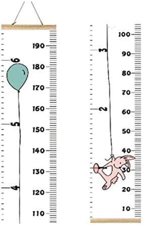 Kids Growth Chart, Wood Frame Fabric Canvas Height Measurement Ruler from Baby by MinoMia