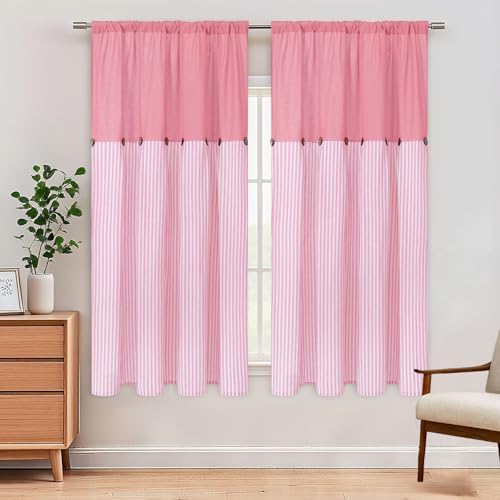 ASPMIZ Farmhouse Living Room Curtains Boho, Country Linen Curtains - Image 2
