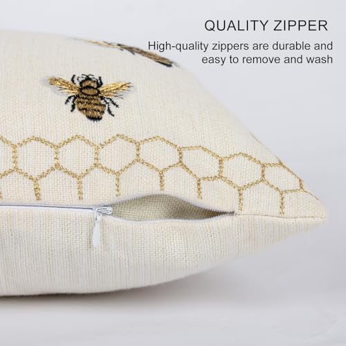 Honeycomb Throw Pillow Cover 12x 20, Bee Farmhouse Home Decor - Image 5