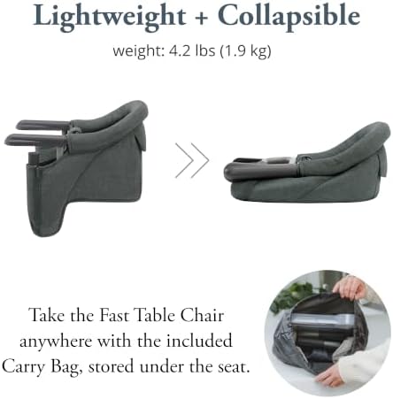 Inglesina Fast Table Chair, Charcoal Gray Melange - Image 4