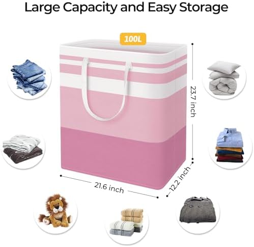 HomeHacks 2 Pack Large Laundry Baskets, Laundry Hampers Bags - Image 4
