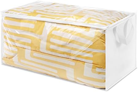 Whitmor 50L Foldable Clear Underbed Storage Bags, Thick Vinyl Closet Organizer by Whitmor