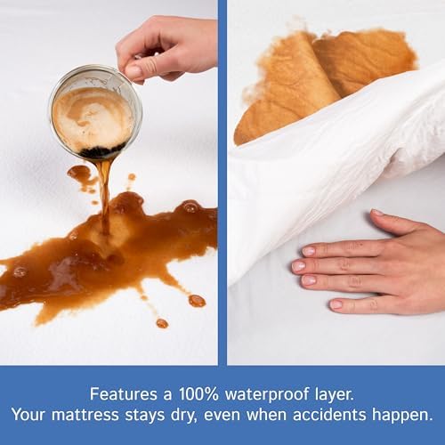 Futon Full Mattress Protector Waterproof Zippered Encasement Premium White Bed - Image 2