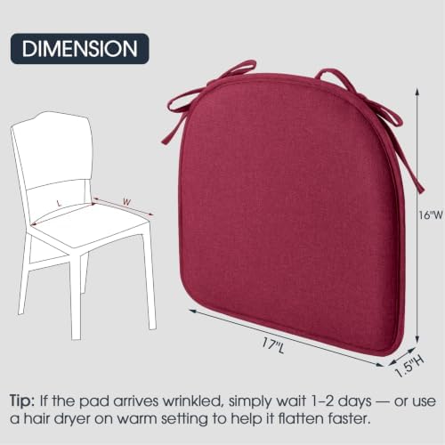 TushGuard Chair Cushions, 4 Pack Memory Foam Chair Pads - Image 5