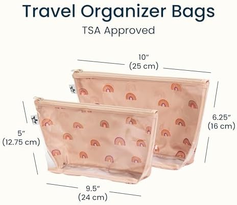 Tiny Twinkle Diaper Bag Organizing Pouches | 2 Pack Mess-Proof Travel Organizer - Image 4
