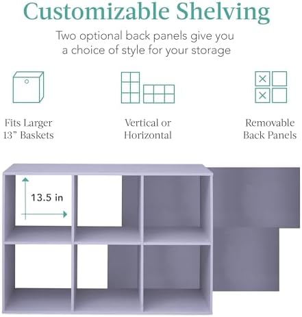 Best Choice Products Kids Bookcase 6-Cube Storage Organizer, 13.5in Shelf - Image 3