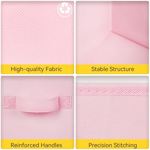 Cupic Cupid 10-Pack 11x11 Collapsible Storage Cubes, Fabric Bins - Image 3