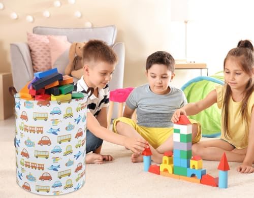 Kids Laundry Basket Kids Hamper Car Toy Storage Bin - Image 3