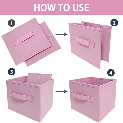 EBIGIC Storage bins collapsible storage bins, cube storage organizer （Pack of - Image 4