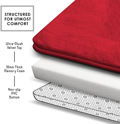 Clara Clark Bathroom Rugs, Velvet Memory Foam Bath Mat, Machine Washable Bath - Image 6