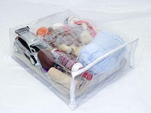 4-Pack Heavy Duty Vinyl Zippered Closet Square Storage Bags - Image 3