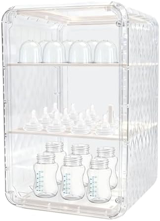 Baby Bottle Organizer, 3/4 Tier Bottles Storage Organizers, Pump Parts by Engorgio