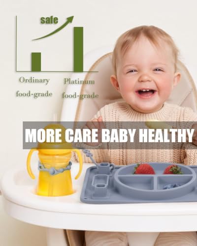 Strong Suction Baby Placemat, STARTURFLYU Silicone Toddler Plate - Image 6