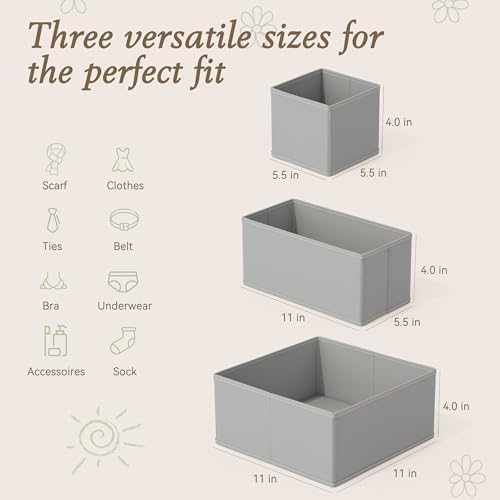 Criusia Drawer Organizers 18-Piece Set, Dresser Organizer - Image 2