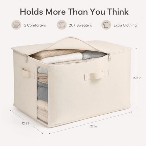 4 Pack Canvas Comforter Storage Bags - Image 7