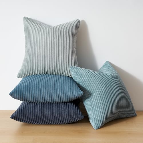 Topfinel Decorative Throw Pillow Covers Aque Teal Blue Gray Series, Summer - Image 6