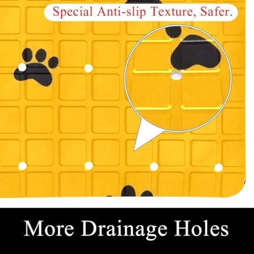 Shower Mat Non Slip, Paw Pattern Anti Slip Bath Mat - Image 2