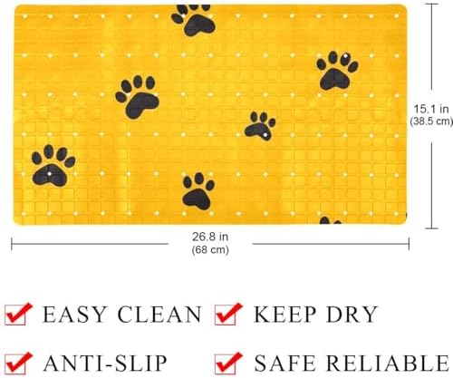 Shower Mat Non Slip, Paw Pattern Anti Slip Bath Mat - Image 4