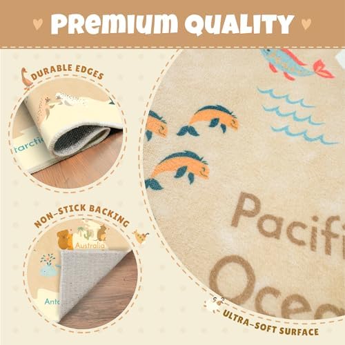 Large Kids Area Rugs with Animal - Image 5