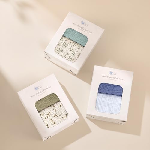 lulumoon Muslin Changing Pad Cover: Fit 32x16 Standard Pad - Image 6