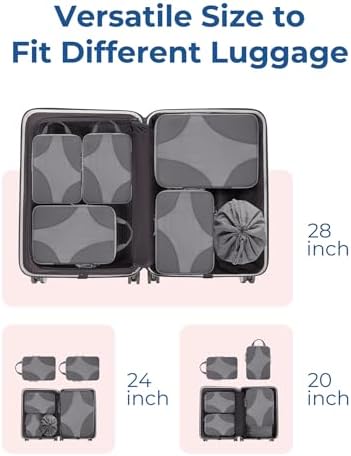 Bagsmart Compression Packing Cubes, Travel Bag Cruise Ship Essentials - Image 3