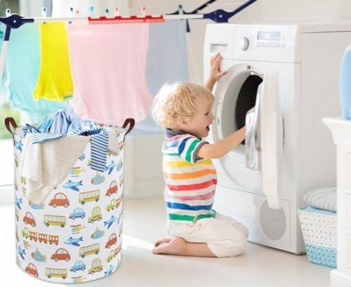 Kids Laundry Basket Kids Hamper Car Toy Storage Bin - Image 5