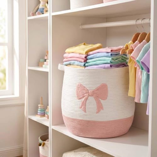 Large Baby Laundry Hamper, Toy and Blanket Storage Basket - Image 3