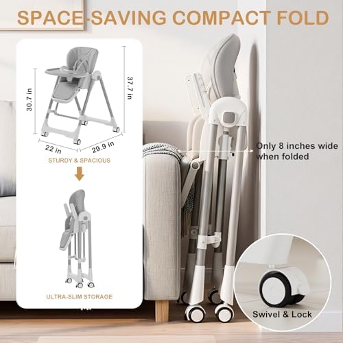 3-in-1 Foldable High Chairs for Babies and Toddlers - Image 5