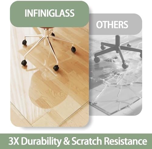 Tempered Glass Chair Mat for Carpet 48"x40", Floor Protector - Image 6