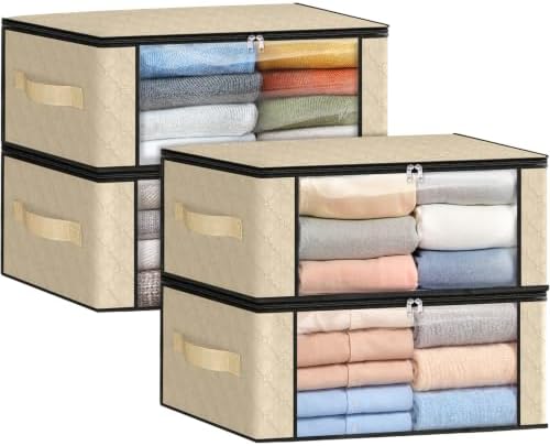 Fab totes 35L Closet Organizers, Foldable Under Bed Storage Containers by Fabtotes