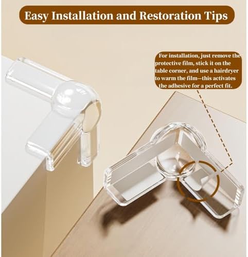 Baby Safety Table Corner Protectors 12 Pack Clear PVC Edge Guards - Image 3