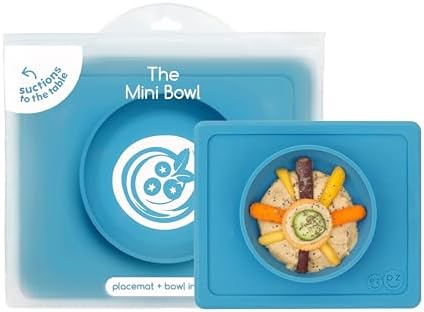 ezpz Mini Bowl - 12 Months+ - 100% Silicone Suction Placemat + Bowl by ezpz