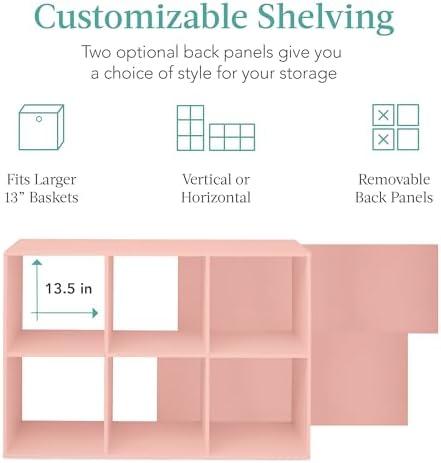 Best Choice Products Kids Bookcase 6-Cube Storage Organizer, 13.5in Shelf - Image 3
