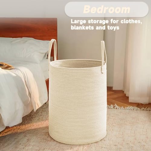 JMvicyroam 60L Cotton Rope Laundry Basket Hamper - Image 4