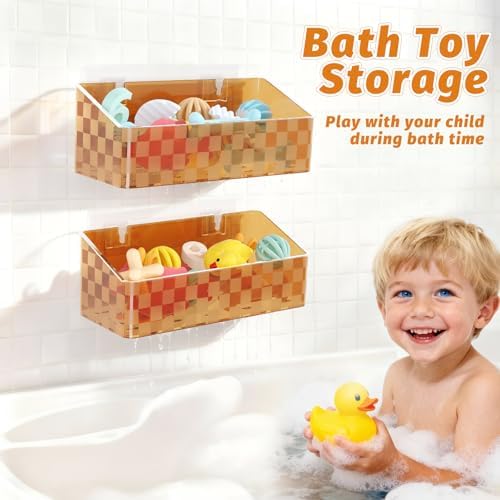 2 Pack Bath Toy Storage Holder, Large Capacity Bath Tub Toy Organizer - Image 2