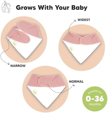 8pk Organic Baby Bandana Bibs for Drooling and Teething - Image 3