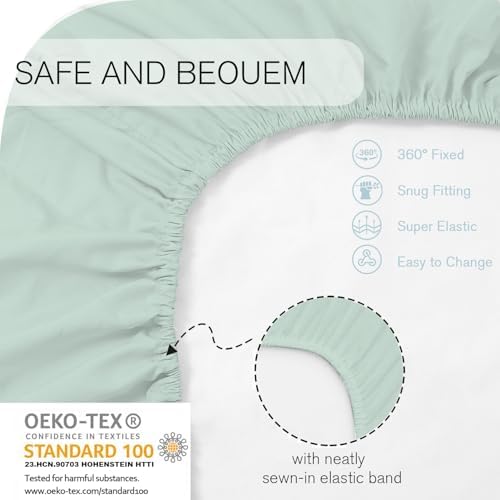 Little Grape Land Bassinet Sheets 3 Pack, Ultra Soft Baby Bassinet Fitted Sheets - Image 6