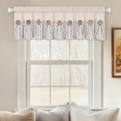 ASPMIZ Farmhouse Valances for Windows, 60x14 Inches, 1 Panel - Image 6